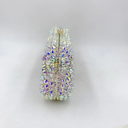 Highend luxury women Hand-inlaid with diamond crystals evening party luxury clutches bridal wedding party elegant crystal purses