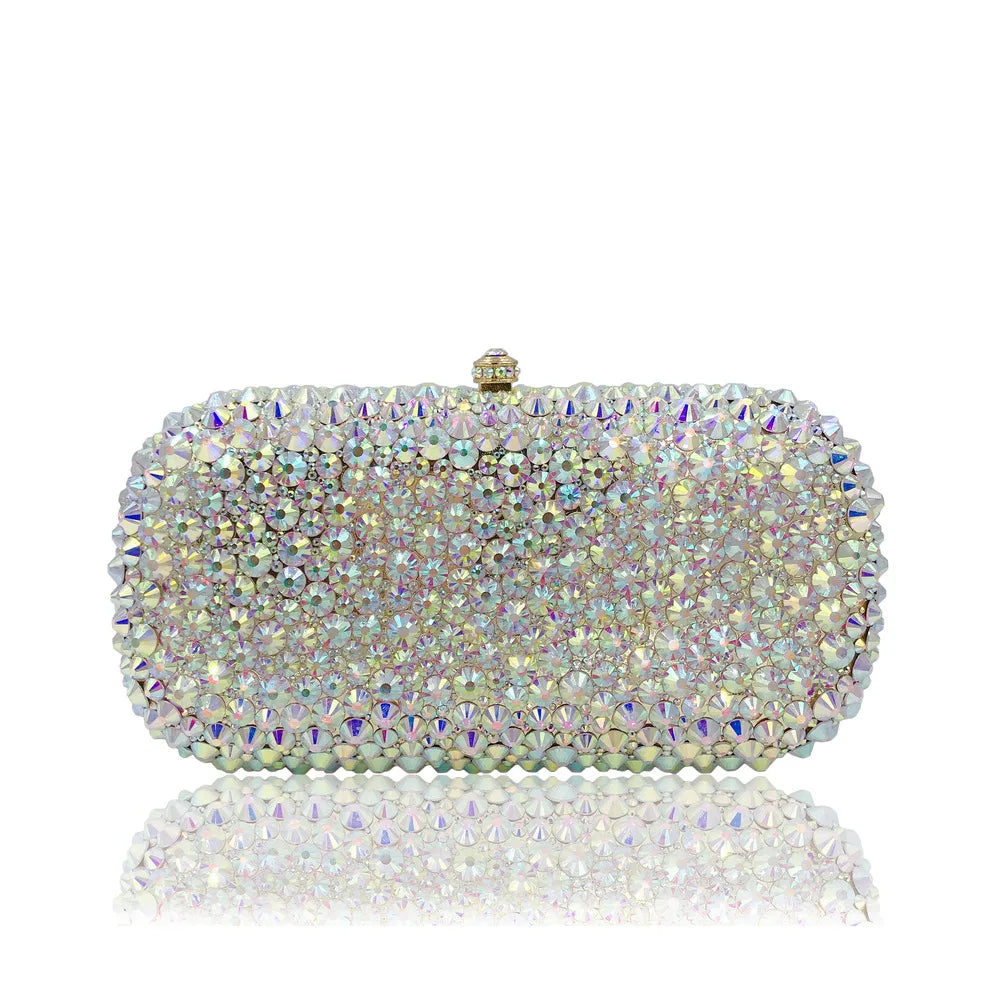 Highend luxury women Hand-inlaid with diamond crystals evening party luxury clutches bridal wedding party elegant crystal purses