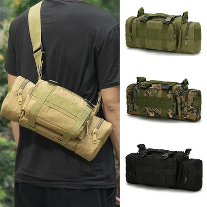 Hiking Outdoor Waist Bag 600D Waterproof Oxford Climbing Shoulder Bags Tactical Fishing Camping Pouch Bag New 2024