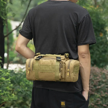 Hiking Outdoor Waist Bag 600D Waterproof Oxford Climbing Shoulder Bags Tactical Fishing Camping Pouch Bag New 2024