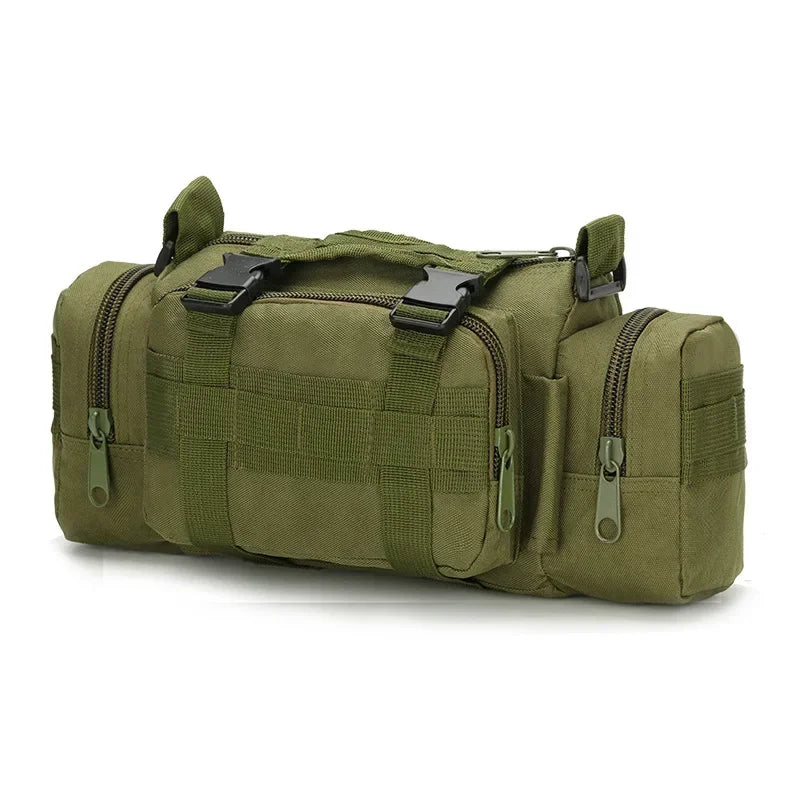 Hiking Outdoor Waist Bag 600D Waterproof Oxford Climbing Shoulder Bags Tactical Fishing Camping Pouch Bag New 2024