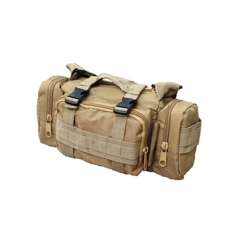 Hiking Outdoor Waist Bag 600D Waterproof Oxford Climbing Shoulder Bags Tactical Fishing Camping Pouch Bag New 2024