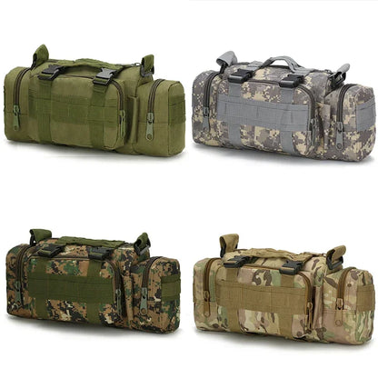 Hiking Outdoor Waist Bag 600D Waterproof Oxford Climbing Shoulder Bags Tactical Fishing Camping Pouch Bag New 2024
