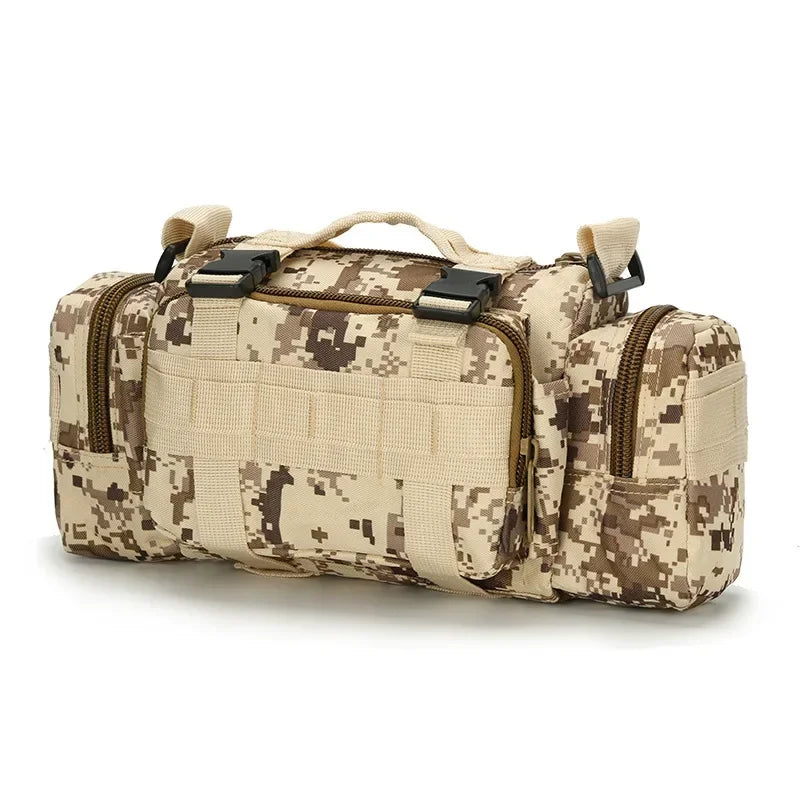 Hiking Outdoor Waist Bag 600D Waterproof Oxford Climbing Shoulder Bags Tactical Fishing Camping Pouch Bag New 2024
