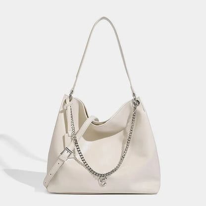 Hobo Large Capacity Tote Women's 2024 Fashion Soft Leather Shoulder Casual Commuting Crossbody Bag
