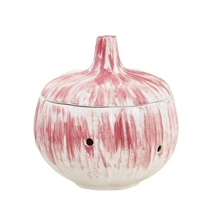 Hollow Ceramic Pot Onion Shape Storage Tank Kitchen Storage Box Mildew Prevention Ginger Garlic Pot Storage Bottle Organizer