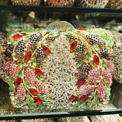 Hollow Out Women Multi color Crystal Diamond Evening Bags Clutch Bag Purse For Wedding Clutches Minaudiere Handbags and Purses