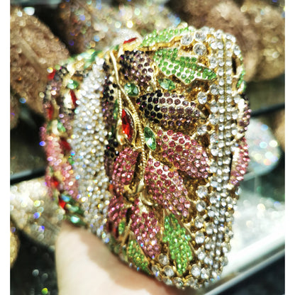 Hollow Out Women Multi color Crystal Diamond Evening Bags Clutch Bag Purse For Wedding Clutches Minaudiere Handbags and Purses