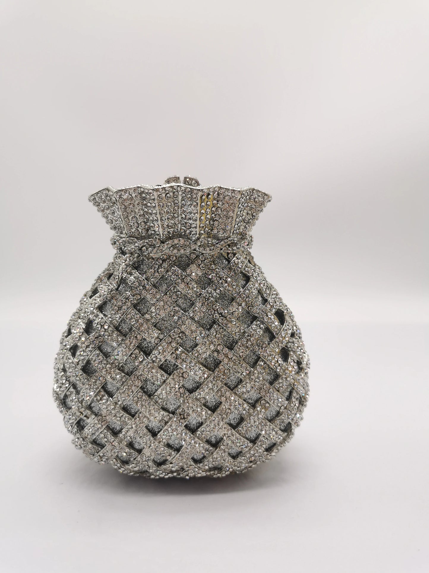 Hollow Out Women Silver Yellow Gold Color Crystal Evening Bags Clutch Handbag Wedding Dress Bridal Diamond Minaudiere Party Bag