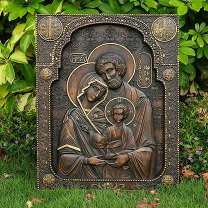 Holy Family Nativity Wood Carving Religious Byzantine Icons Sagrada Familia Jesus Wall Plaque Christian Christmas Decoration