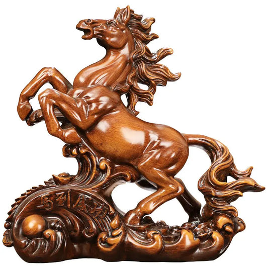 Home Decor Fine Horse Figurine Speedy Success Mascot Art Crafts Statue For Office Cabinet Room Decor Ornament Desktop Decoration