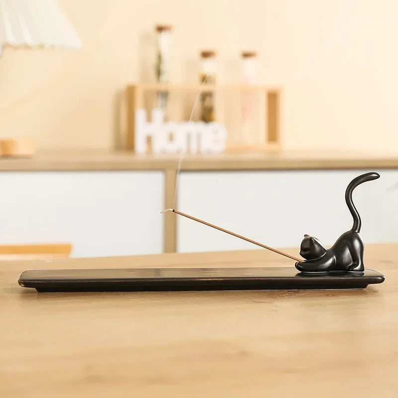 Home Decor Incense Burner Cute Cat Lovely Rabbit Incense Stick Holder Ceramic Handicraft