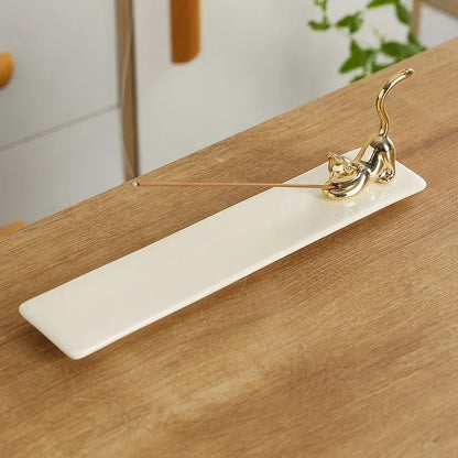 Home Decor Incense Burner Cute Cat Lovely Rabbit Incense Stick Holder Ceramic Handicraft
