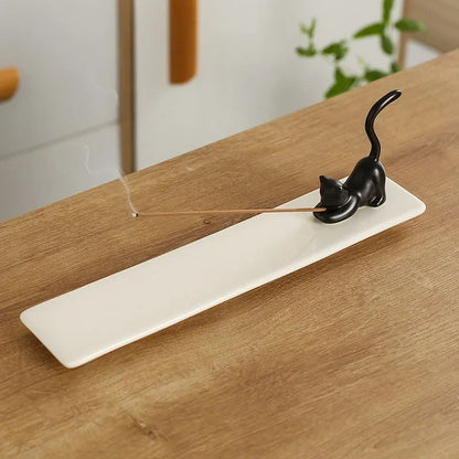Home Decor Incense Burner Cute Cat Lovely Rabbit Incense Stick Holder Ceramic Handicraft