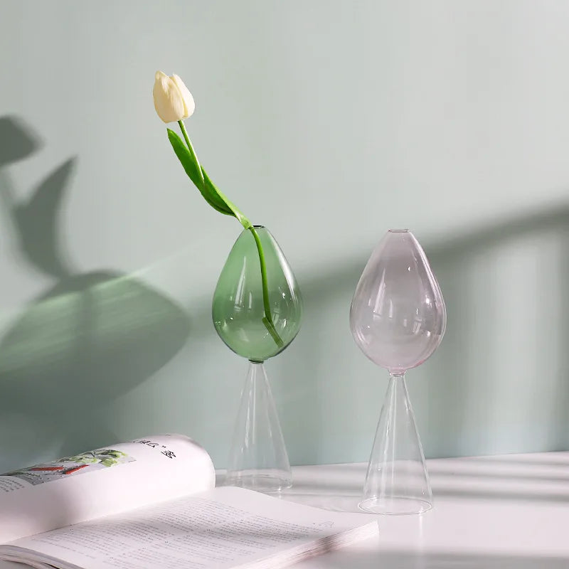 Home Decore Glass Vase Living Room Decoration Crystal Vase Glass Container Modern Hydroponic Plant Wedding Decoration Gift