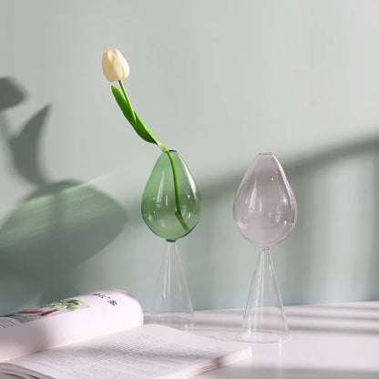 Home Decore Glass Vase Living Room Decoration Crystal Vase Glass Container Modern Hydroponic Plant Wedding Decoration Gift