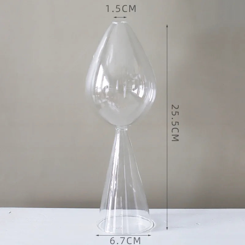 Home Decore Glass Vase Living Room Decoration Crystal Vase Glass Container Modern Hydroponic Plant Wedding Decoration Gift