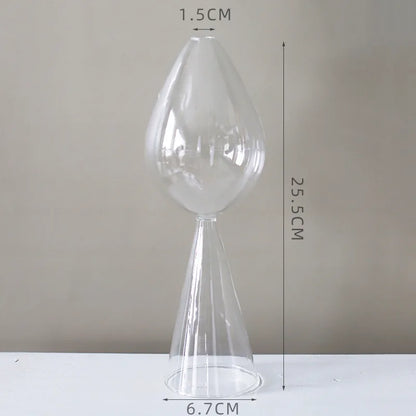 Home Decore Glass Vase Living Room Decoration Crystal Vase Glass Container Modern Hydroponic Plant Wedding Decoration Gift