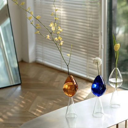 Home Decore Glass Vase Living Room Decoration Crystal Vase Glass Container Modern Hydroponic Plant Wedding Decoration Gift