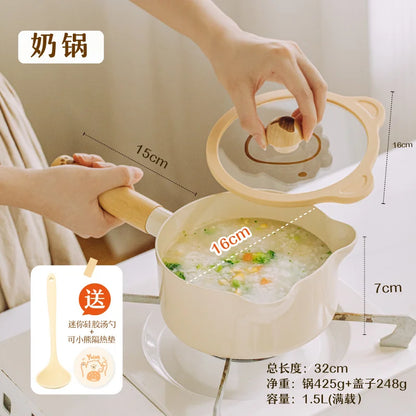 Home Non-stick Frying Pan Healthy Ceramic Ustenes Of Cuisine Multifunctional Cooking Pots Heat Conduction Uniform Soup Pot