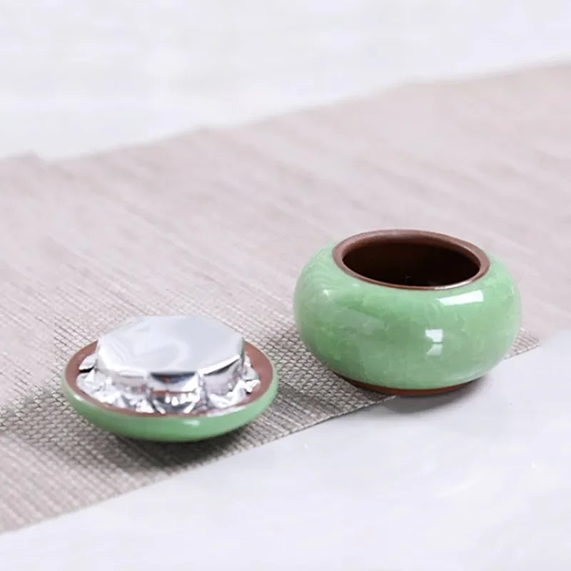 Home Sealed Tea Jar Coffee Powder Canister Chinese Ceramics Tea Caddy Travel Tea Bag Kitchen Spice Containers Candy Storage Tank