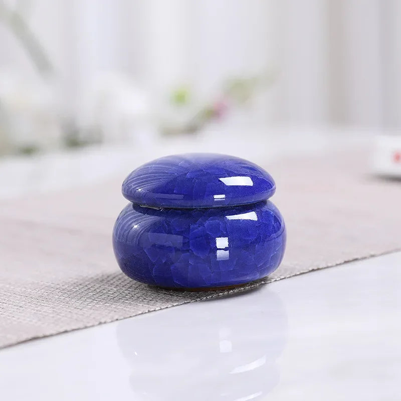 Home Sealed Tea Jar Coffee Powder Canister Chinese Ceramics Tea Caddy Travel Tea Bag Kitchen Spice Containers Candy Storage Tank