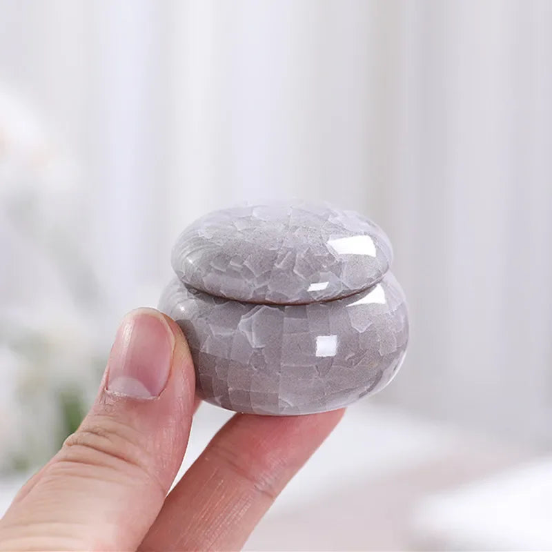 Home Sealed Tea Jar Coffee Powder Canister Chinese Ceramics Tea Caddy Travel Tea Bag Kitchen Spice Containers Candy Storage Tank