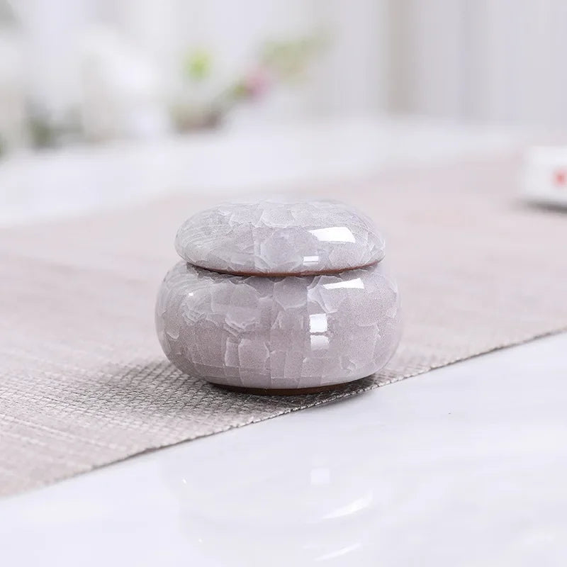 Home Sealed Tea Jar Coffee Powder Canister Chinese Ceramics Tea Caddy Travel Tea Bag Kitchen Spice Containers Candy Storage Tank