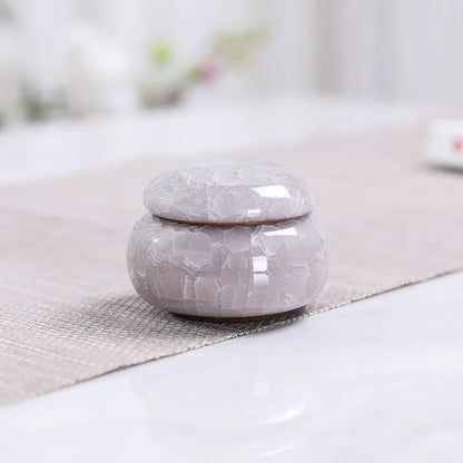 Home Sealed Tea Jar Coffee Powder Canister Chinese Ceramics Tea Caddy Travel Tea Bag Kitchen Spice Containers Candy Storage Tank