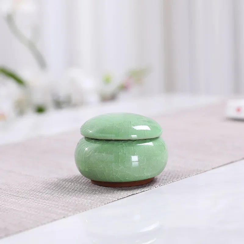 Home Sealed Tea Jar Coffee Powder Canister Chinese Ceramics Tea Caddy Travel Tea Bag Kitchen Spice Containers Candy Storage Tank