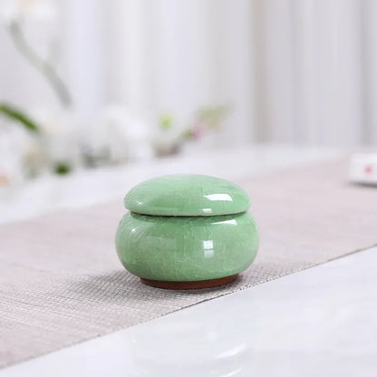 Home Sealed Tea Jar Coffee Powder Canister Chinese Ceramics Tea Caddy Travel Tea Bag Kitchen Spice Containers Candy Storage Tank