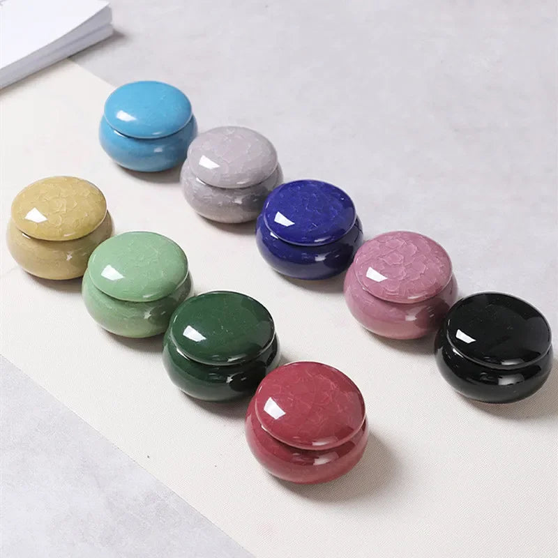 Home Sealed Tea Jar Coffee Powder Canister Chinese Ceramics Tea Caddy Travel Tea Bag Kitchen Spice Containers Candy Storage Tank