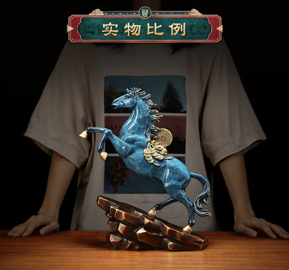 Home Shop Company 2023 Good Omens Decoration copper MA SHANG YOU QIAN money GOOD LUCK thriving business Success FENG SHUI Horse
