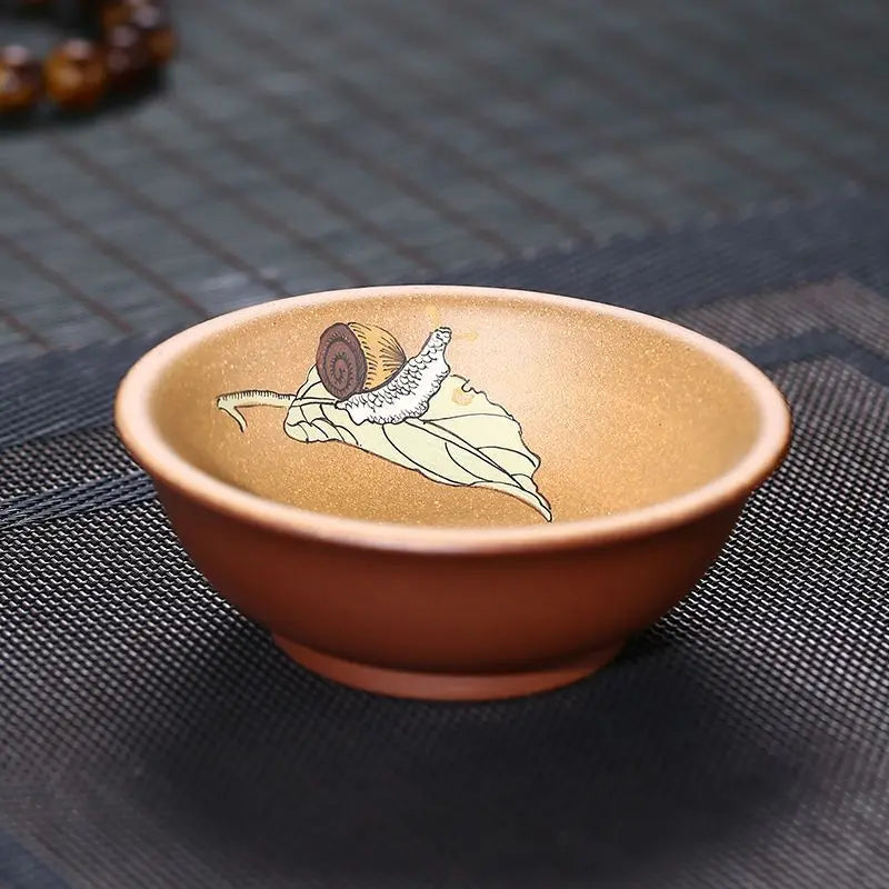 Home and Play Master Cup Yixing Zisha Cup Raw Ore Purple Clay Handmade Clay Painting High-End Tea Cup One Piece Dropshipping