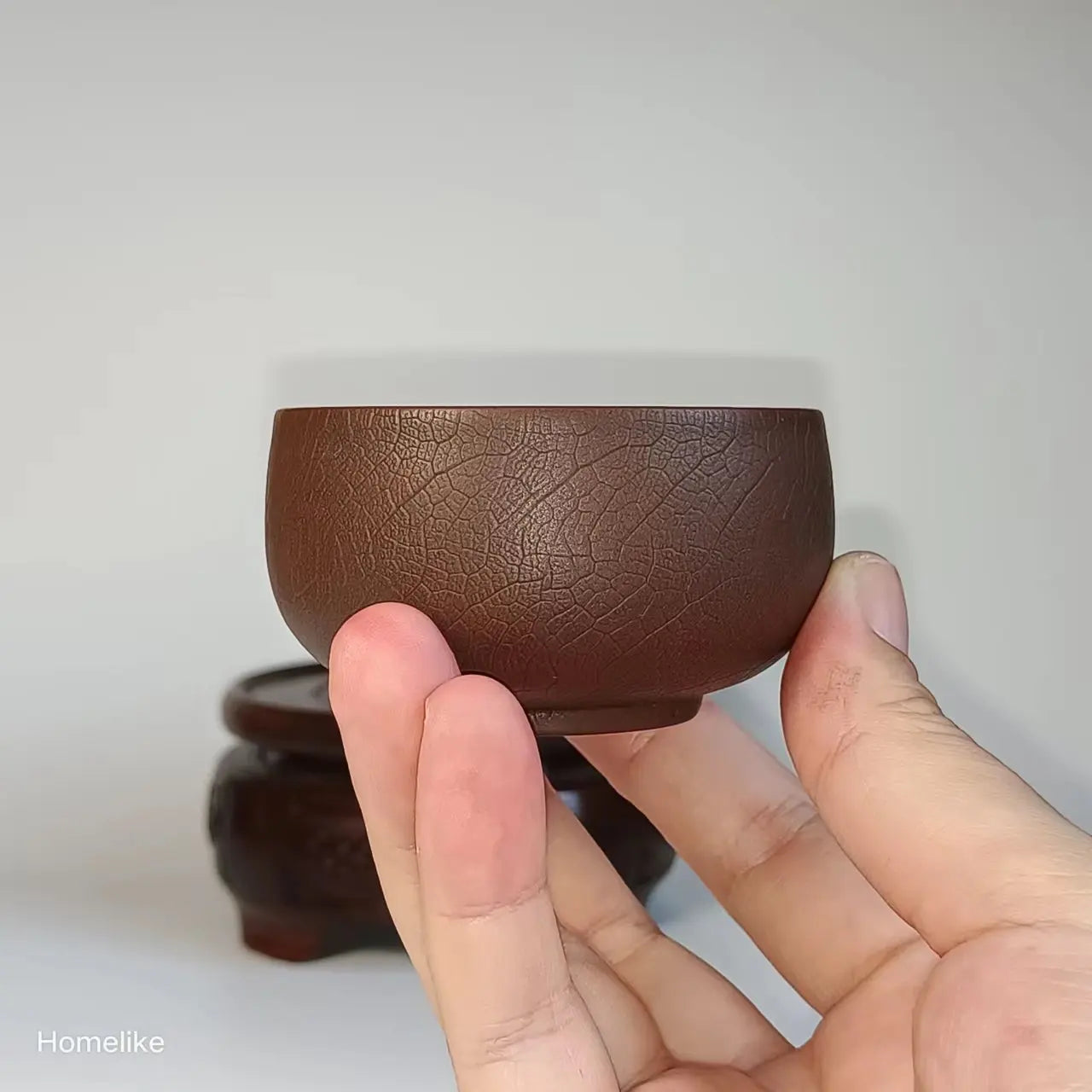 Homelike Chinese Jianshui Purple Clay Handmade  Carving Cup Tea Ceremony Ceramic Tea  TeaCups  Kung Fu Tea Set Drinkware