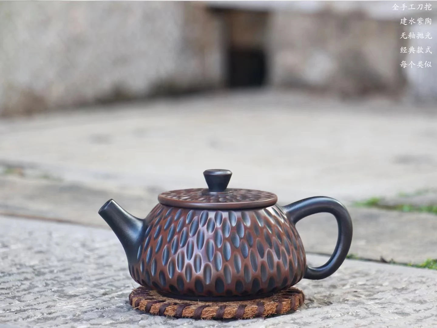 Homelike High Quality Jianshui Handmade Full Carving Teapot (Not Yixing Zisha Ceramic  Kung Fu Tea Set Drinkware Tea Ceremony