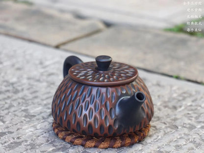 Homelike High Quality Jianshui Handmade Full Carving Teapot (Not Yixing Zisha Ceramic  Kung Fu Tea Set Drinkware Tea Ceremony