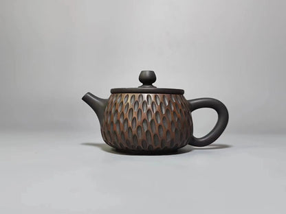 Homelike High Quality Jianshui Handmade Full Carving Teapot (Not Yixing Zisha Ceramic  Kung Fu Tea Set Drinkware Tea Ceremony