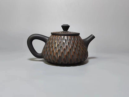 Homelike High Quality Jianshui Handmade Full Carving Teapot (Not Yixing Zisha Ceramic  Kung Fu Tea Set Drinkware Tea Ceremony