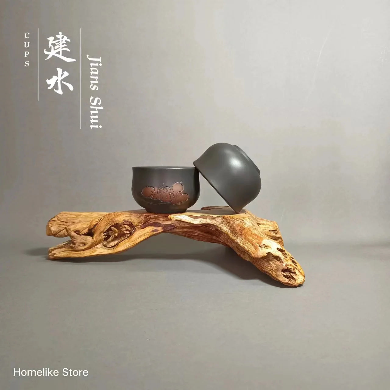 Homelike Jianshui Purple Clay Handmade  Lotus Master Cup Tea Ceremony Ceramic Tea  TeaCups  Kung Fu Tea Set Drinkware