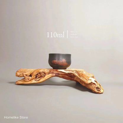 Homelike Jianshui Purple Clay Handmade  Lotus Master Cup Tea Ceremony Ceramic Tea  TeaCups  Kung Fu Tea Set Drinkware