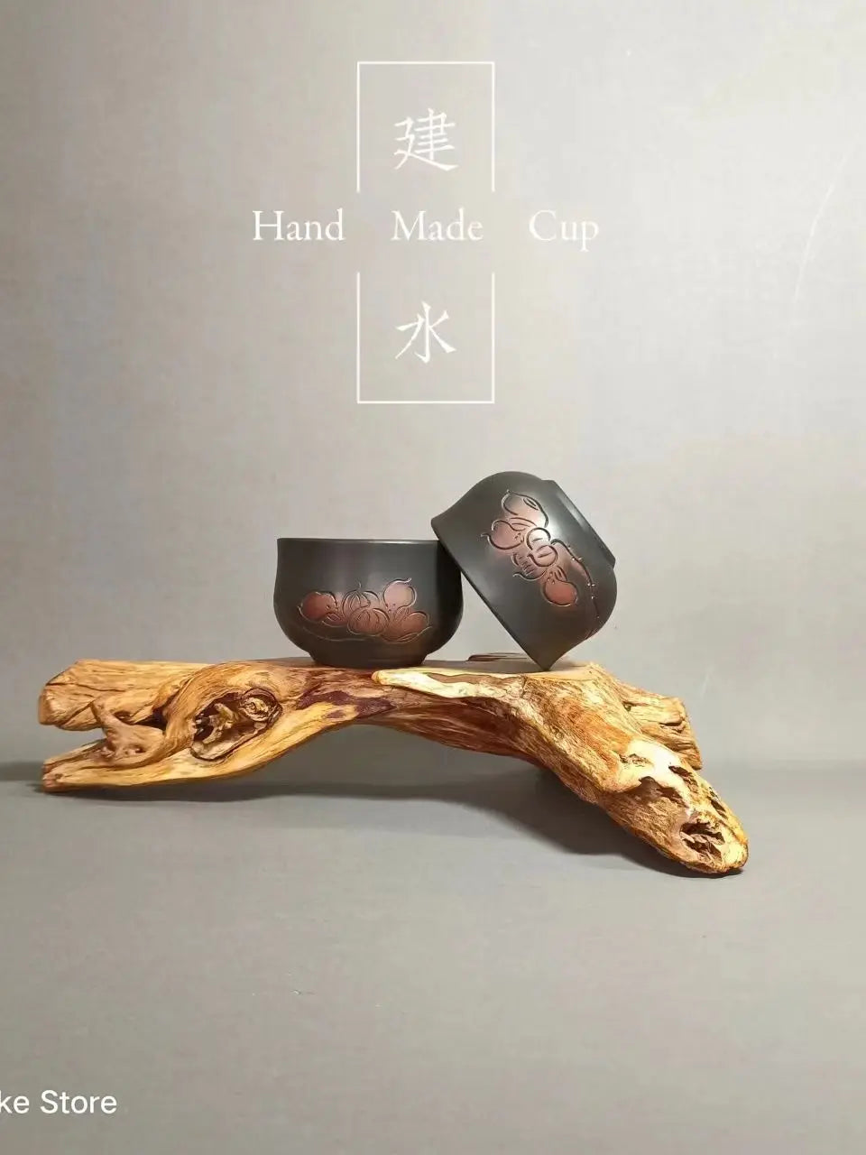 Homelike Jianshui Purple Clay Handmade  Lotus Master Cup Tea Ceremony Ceramic Tea  TeaCups  Kung Fu Tea Set Drinkware
