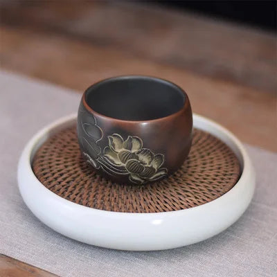 Homelike Qinzhou Ceramic  nixing Tao(Not Yixing Clay) 80ml Handmade Master teacup for Puer oolong Kung Fu Gift For Festival