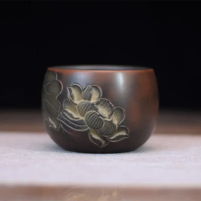 Homelike Qinzhou Ceramic  nixing Tao(Not Yixing Clay) 80ml Handmade Master teacup for Puer oolong Kung Fu Gift For Festival