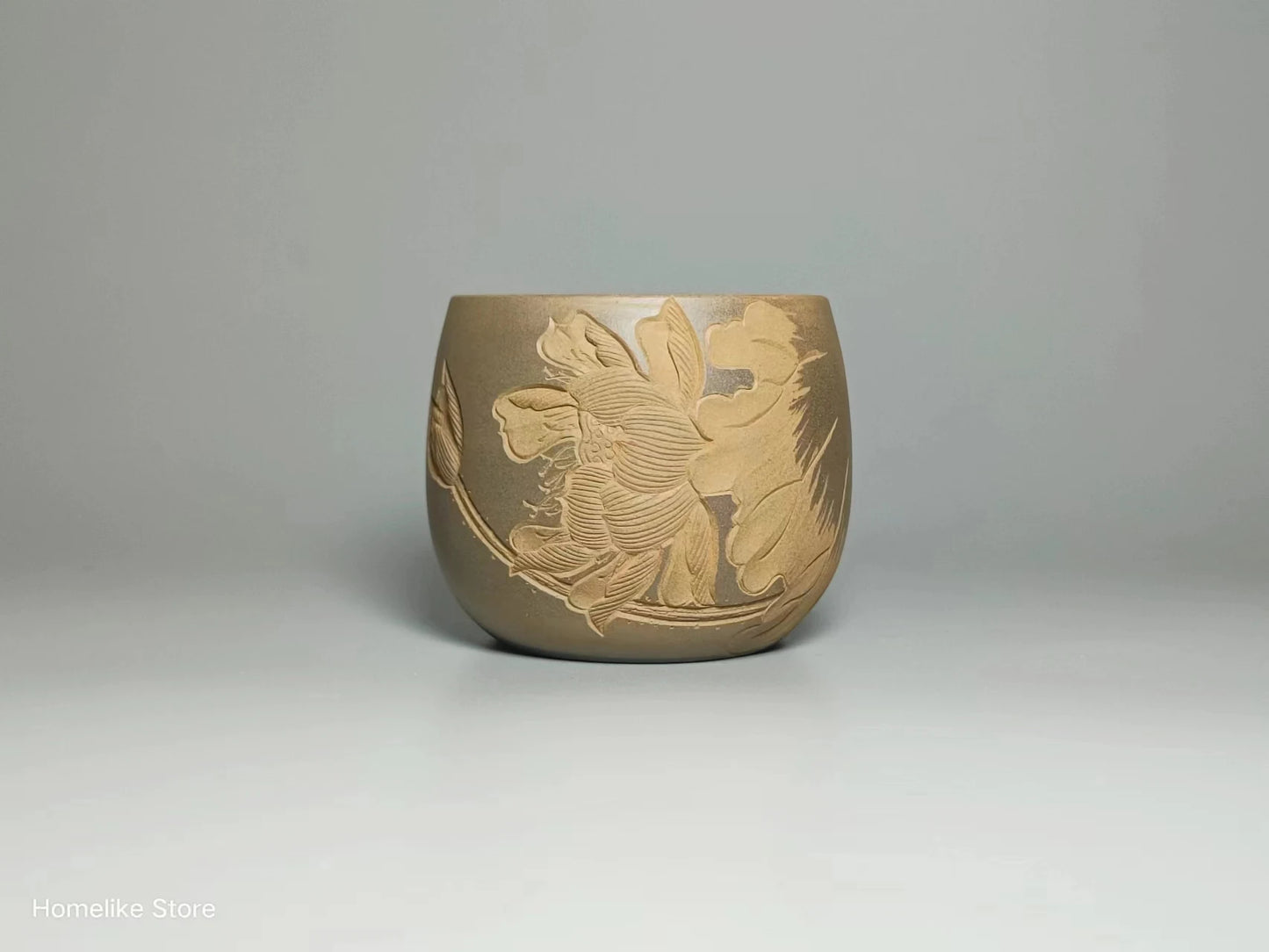Homelike Qinzhou Ceramic  nixing Tao(Not Yixing Clay)  Handmade Master teacup for Puer oolong Kung Fu Gift For Festival
