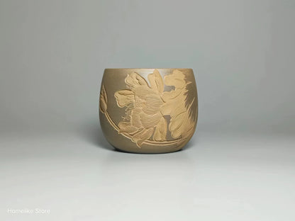 Homelike Qinzhou Ceramic  nixing Tao(Not Yixing Clay)  Handmade Master teacup for Puer oolong Kung Fu Gift For Festival