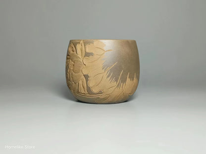 Homelike Qinzhou Ceramic  nixing Tao(Not Yixing Clay)  Handmade Master teacup for Puer oolong Kung Fu Gift For Festival