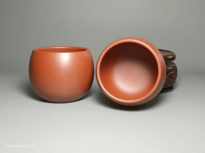 Homelike Qinzhou Handmade Cup Ceramic  nixing Tao(Not Yixing Clay) Master teacup for Puer oolong Kung Fu Gift For Festival