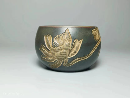 Homelike Qinzhou Handmade Cup Ceramic  nixing Tao(Not Yixing Clay) Master teacup for Puer oolong Kung Fu Gift For Festival