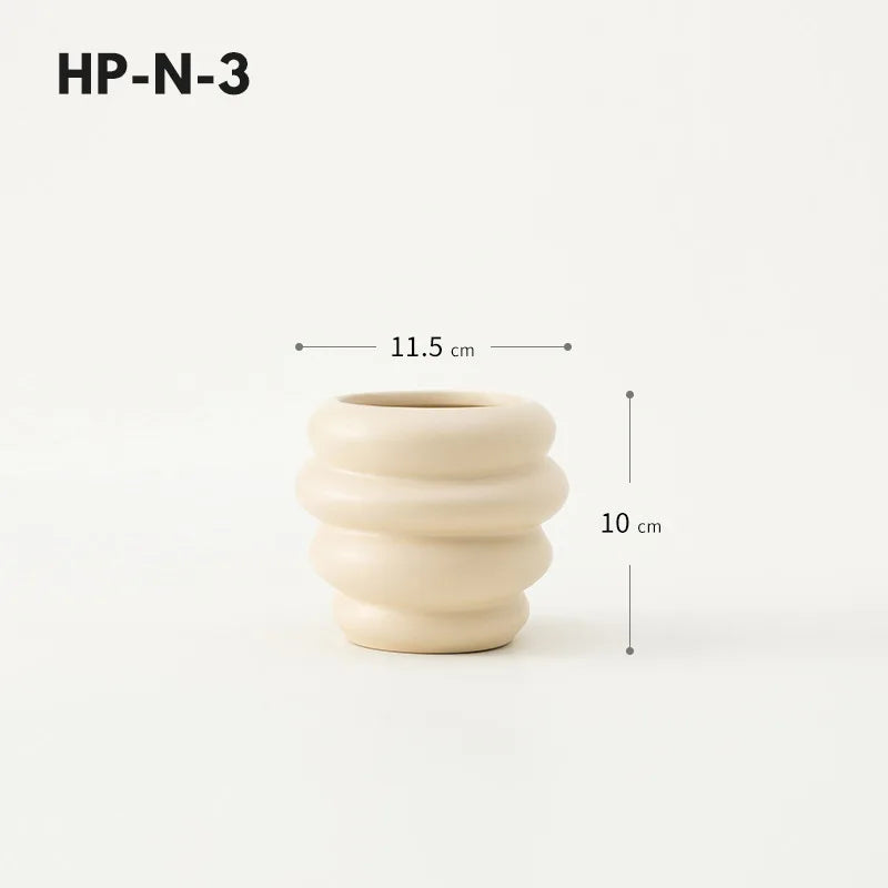 Honey Pot Shape Storage Barrel Stationery Makeup Pen Barrel Tableware Chopsticks Barrel Ceramic Pot Vase Ornaments